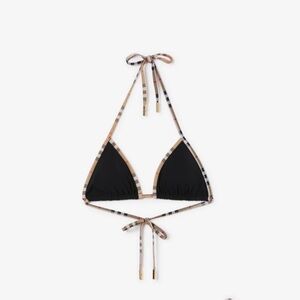 Burberry Check Trim Triangle Bikini Top